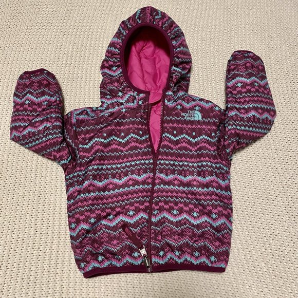 SOLD North Face Reversible Perrito Jacket Pink 18-24M - Picture 7 of 10